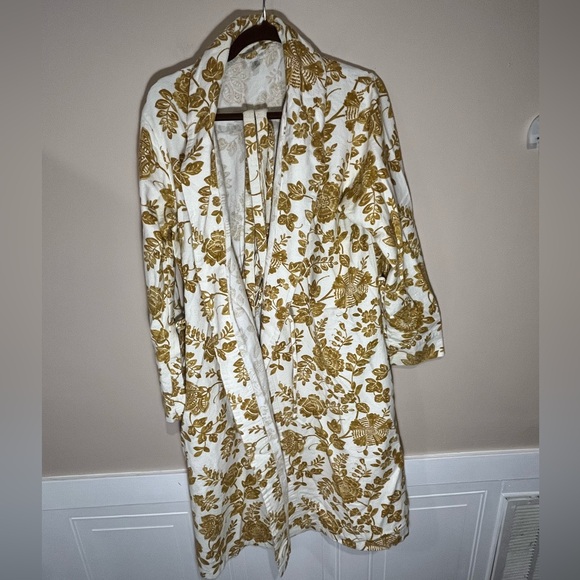 Garnet Hill Other - Garnet Hill Floral 100% Organic Cotton Bathrobe size M